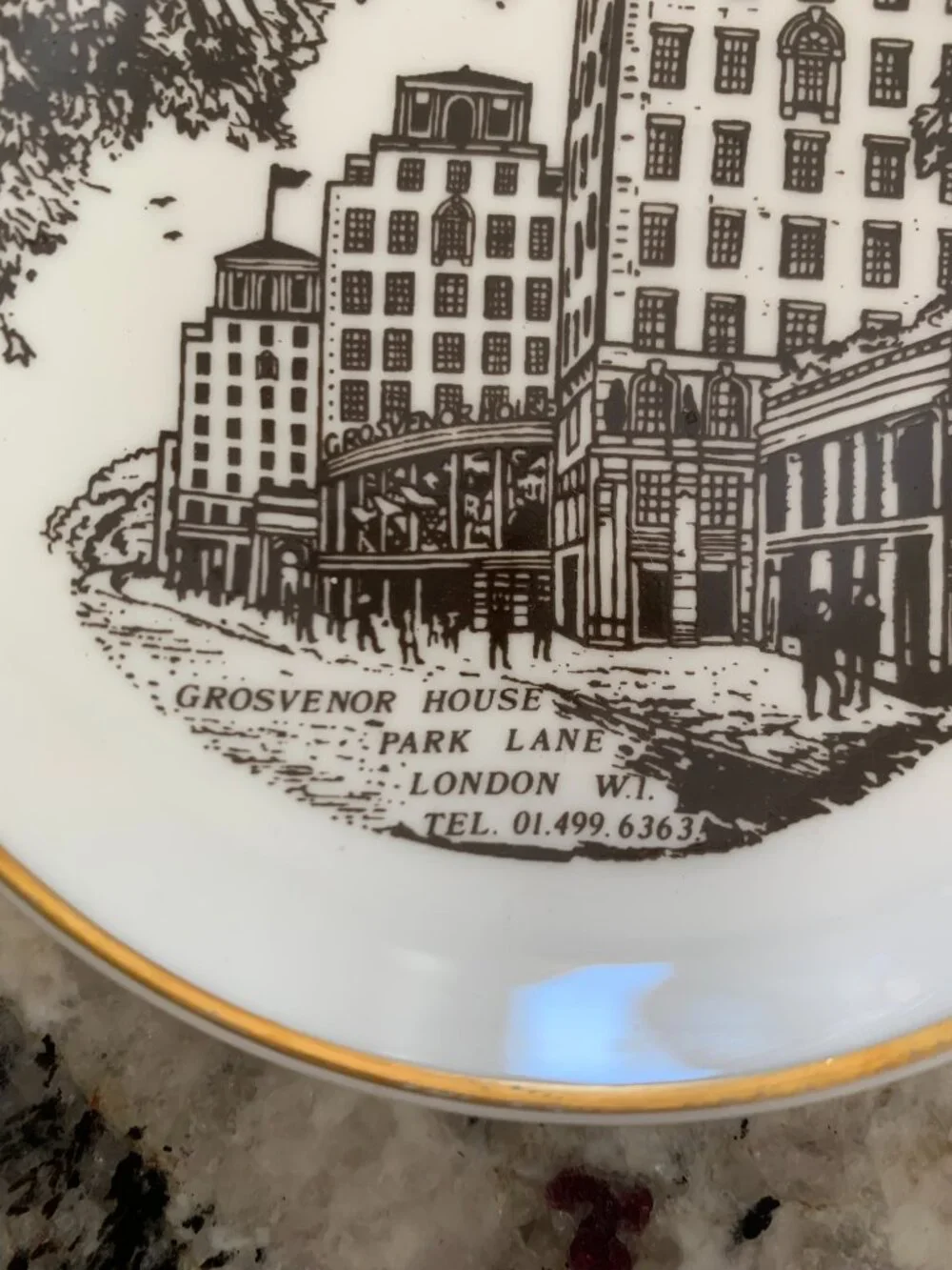 Vintage Wedgwood Trinket Dish London Grosvenor House Hotel
